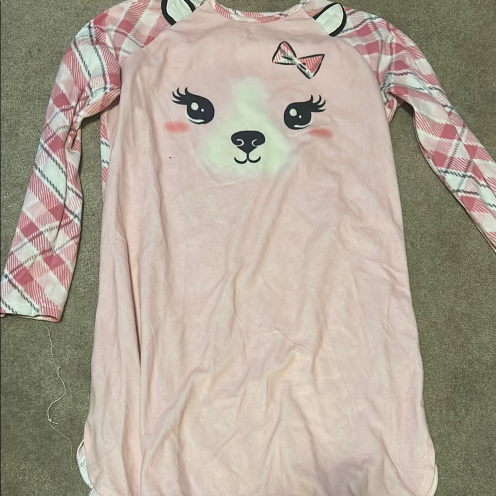 Wonder Nation Pink Nightgown with Playful Animal Design